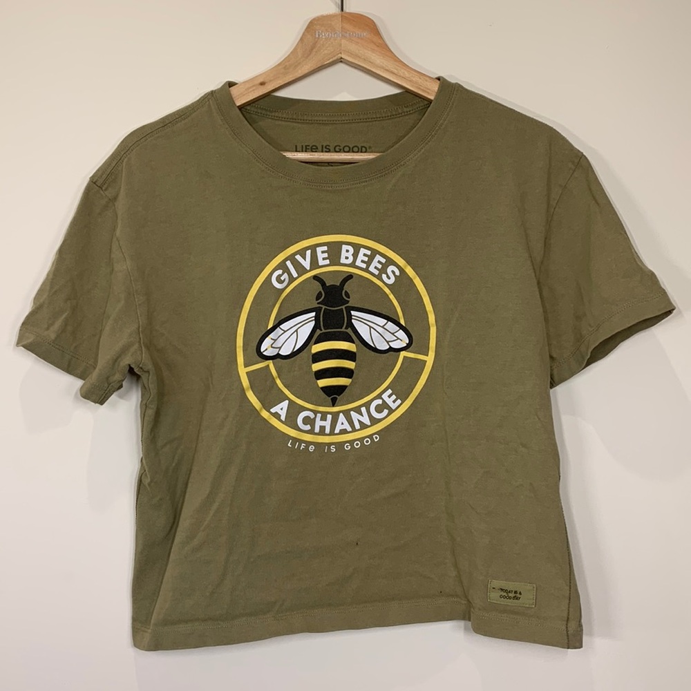 Life Is Good Bee Crop Top